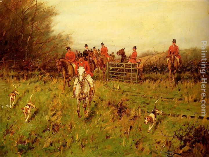 The Hunt painting - George Wright The Hunt art painting